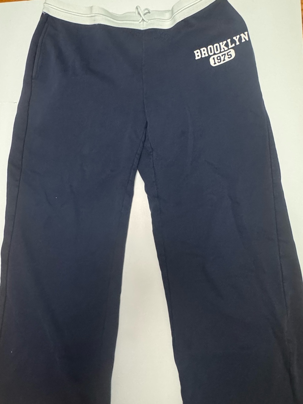 Edikted Navy Drawstring Sweatpants Brooklyn 1975 Women’s XL